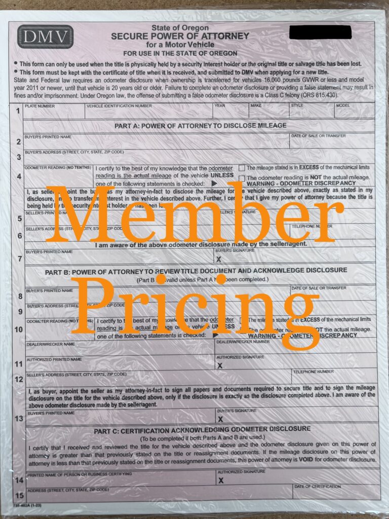 Secure Power of Attorney - Member Pricing