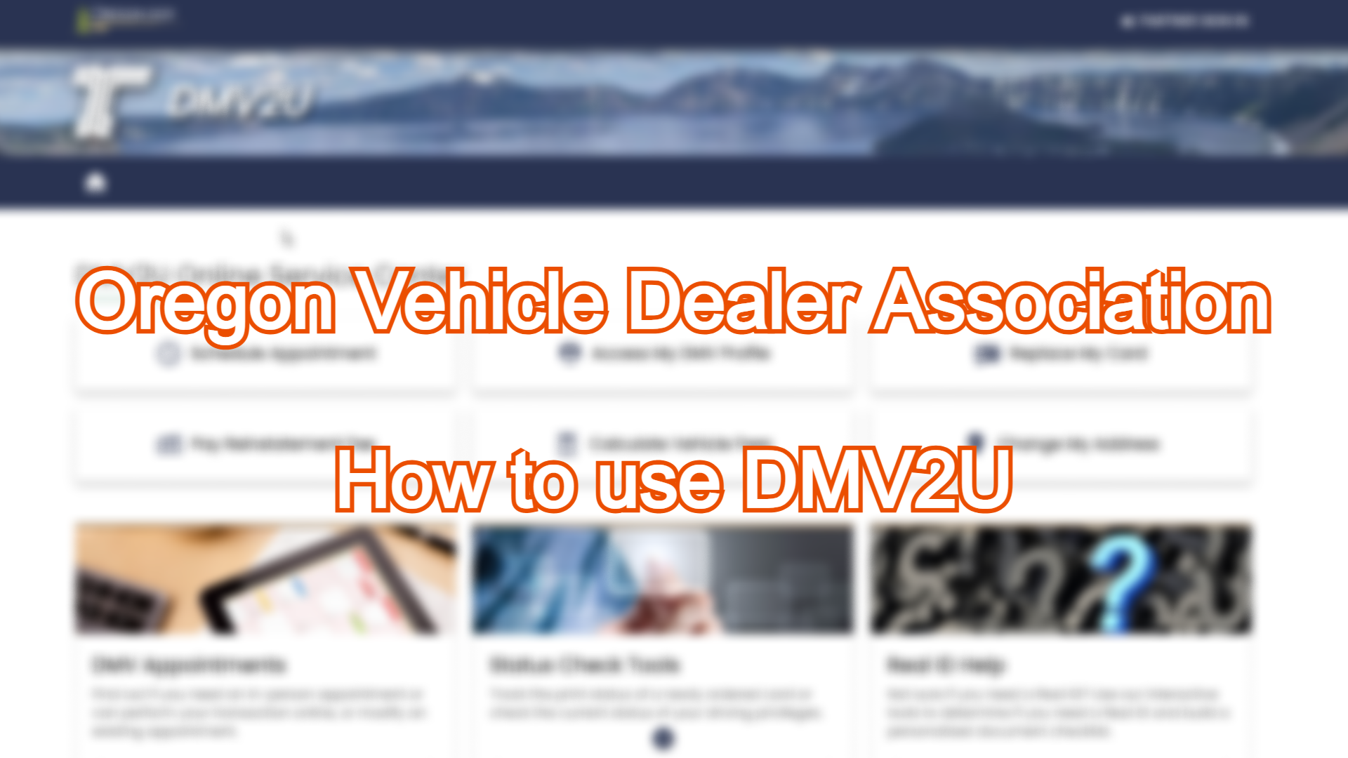 Oregon DMV2U Course