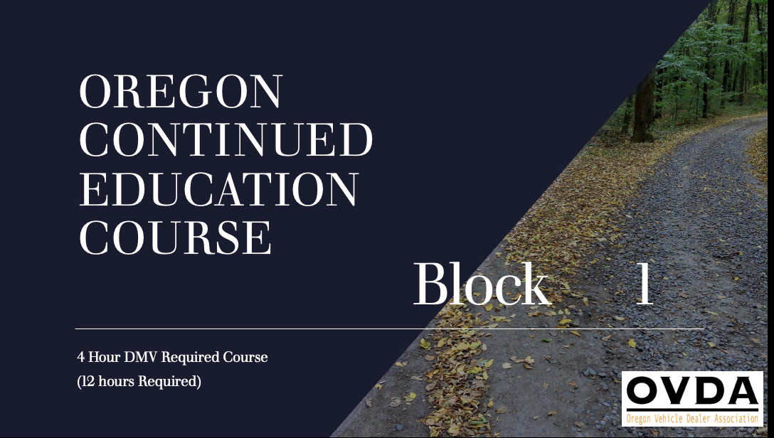 Continued Education Block 1