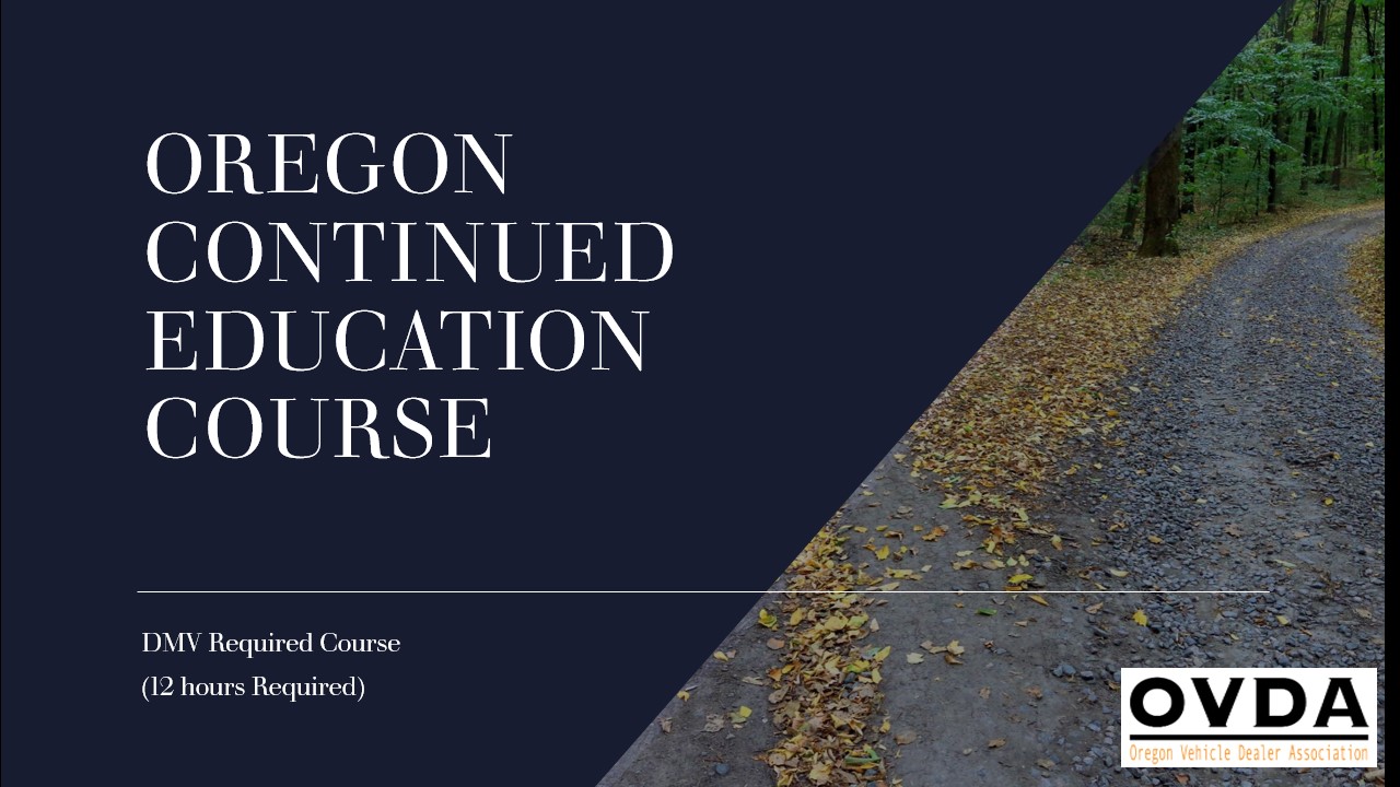 Slide1 Oregon Vehicle Dealer Association